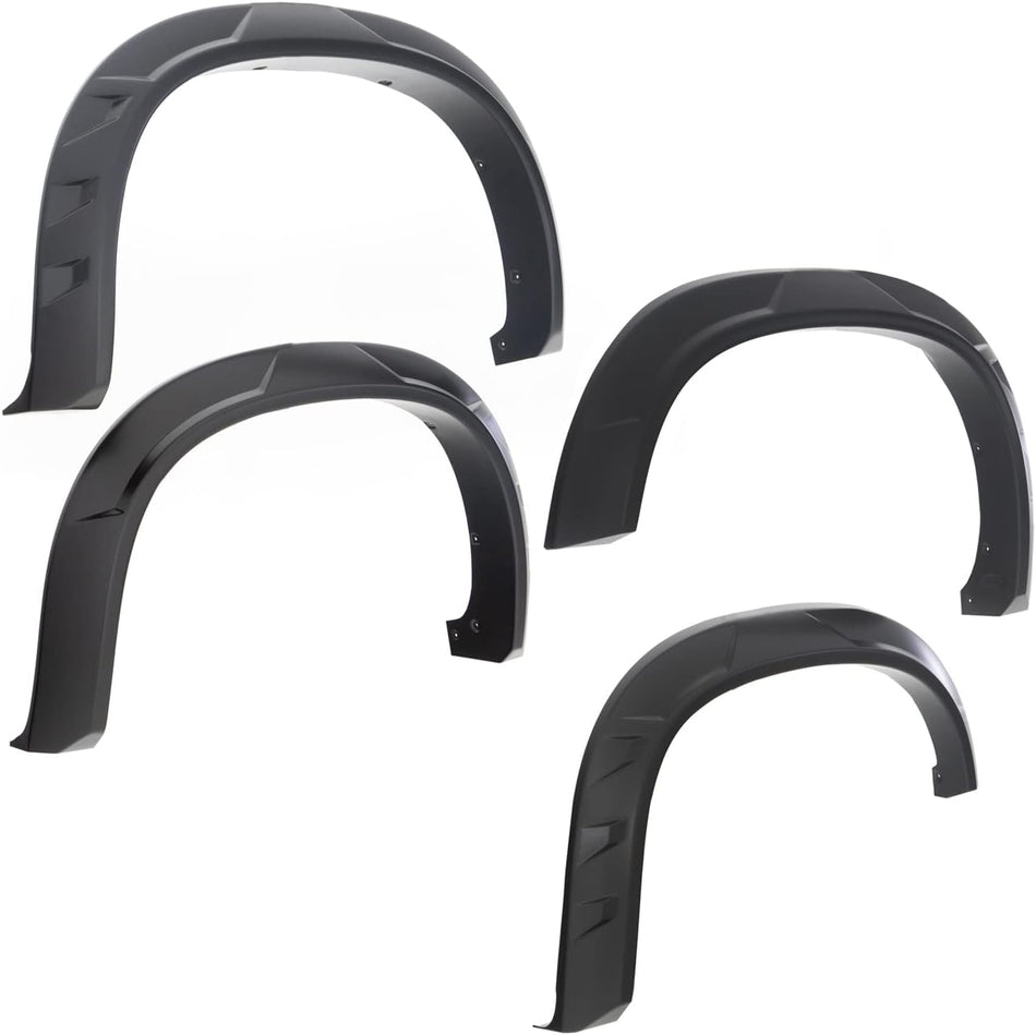 Bushwacker DRT Extended Front Fender Flares | Pair, Black, Smooth Finish | 50063-02 | Fits 2019-2019 Dodge RAM 1500