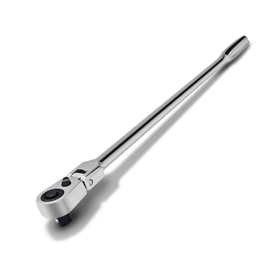 Powerbuilt 649953 Pro Tech 3/8-inch Drive x 17-inch Long Reach Ratchet Contour Handle - with Extra Long Handle Ratchet, Flex Head, 72 Tooth
