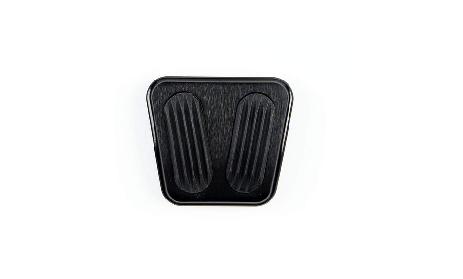 Lokar XBAG-6163 Billet Black Finish Curved E-Brake Pad with Rubber for Chevrolet Chevelle