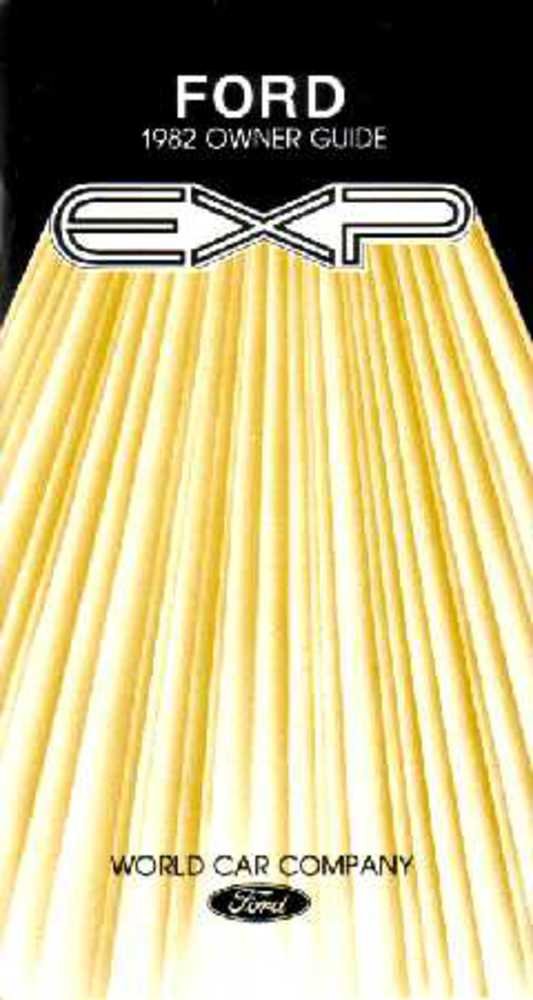 bishko automotive literature 1982 Ford Exp Owners Manual User Guide Reference Operator Book Fuses Fluids