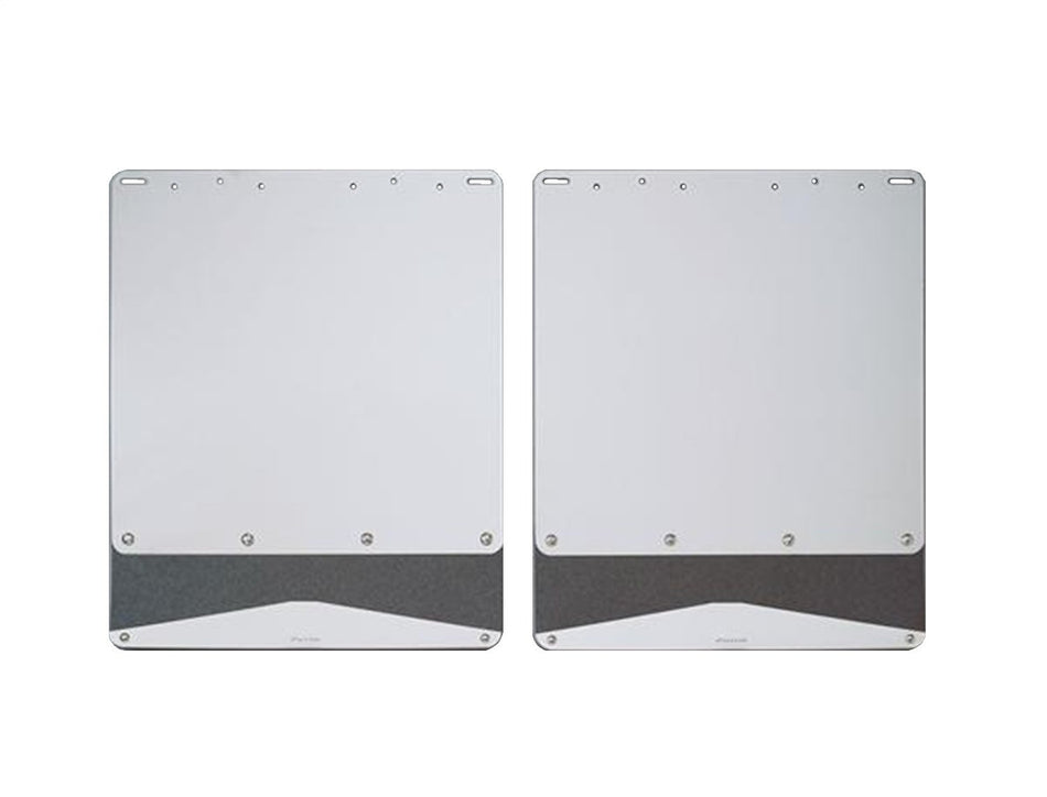 Putco Universal Stainless Steel Mud Flaps, 6 W x 10 T - 1 Pair w/Out Rubber Extensions