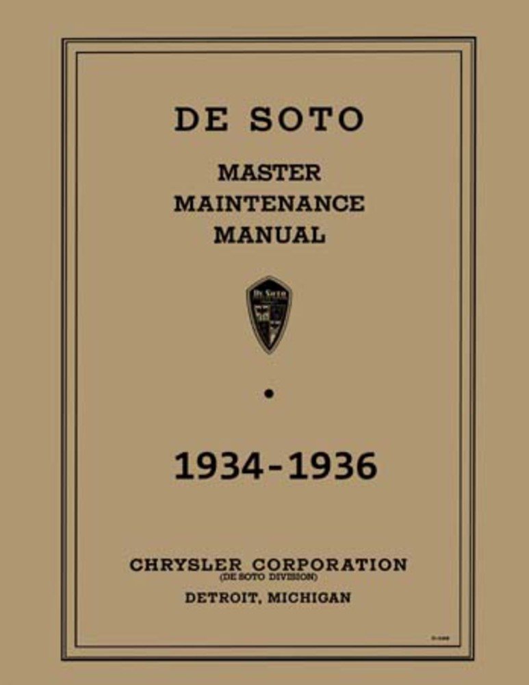bishko automotive literature 1934 1935 1936 DeSoto Shop Service Repair Manual Engine Drivetrain Electrical