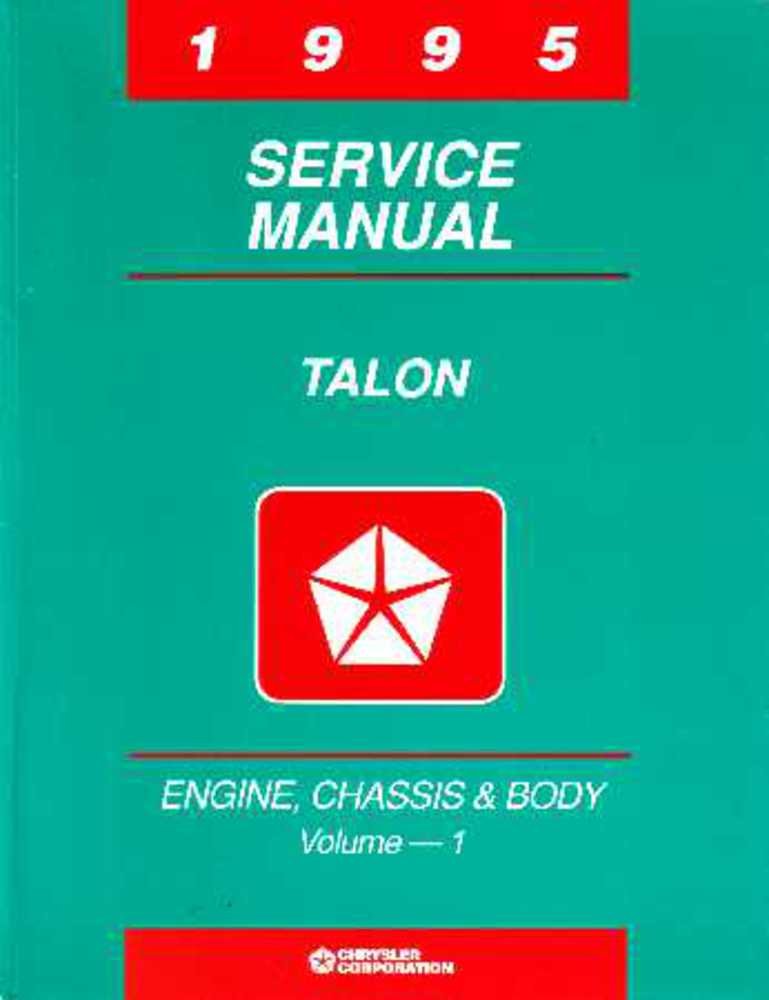 bishko automotive literature 1995 Eagle Talon Shop Service Repair Manual Book Engine Drivetrain Electrical