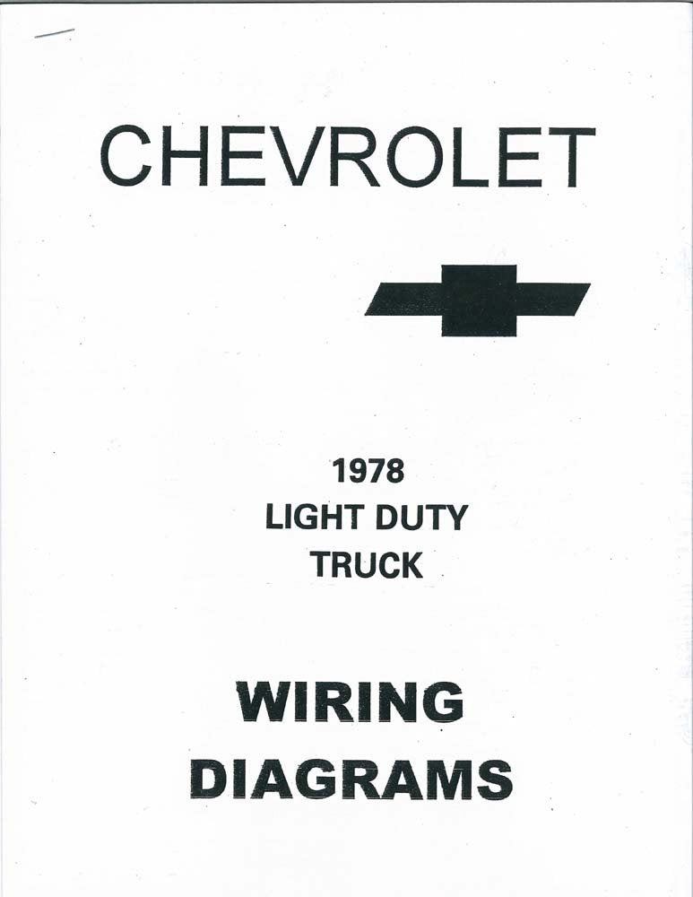 bishko automotive literature 1978 Chevrolet Truck Electrical Wiring Diagrams Schematics Manual Book Factory