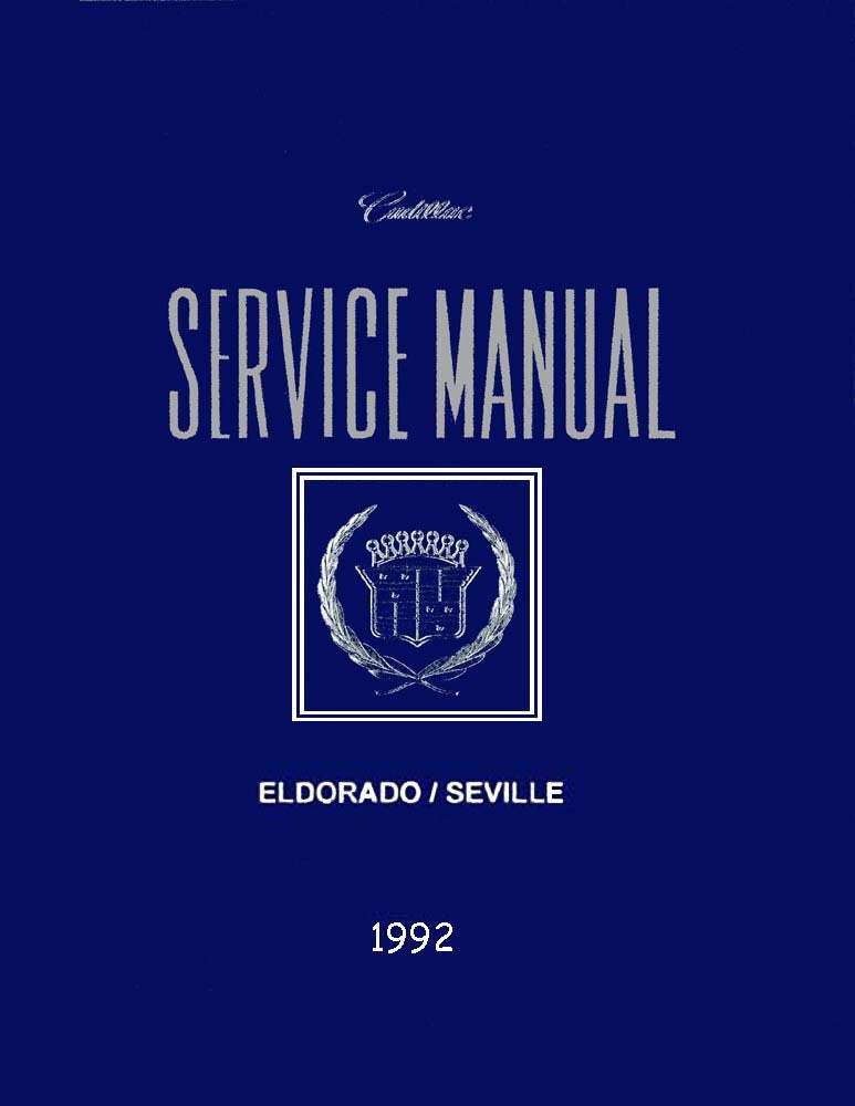 bishko automotive literature 1992 Cadillac Eldorado Seville Shop Service Repair Manual Book Engine Electrical