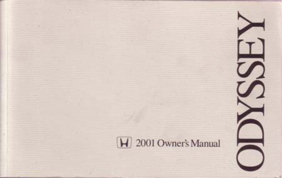 bishko automotive literature 2001 Honda Odyssey Owners Manual User Guide Reference Operator Book Fuses