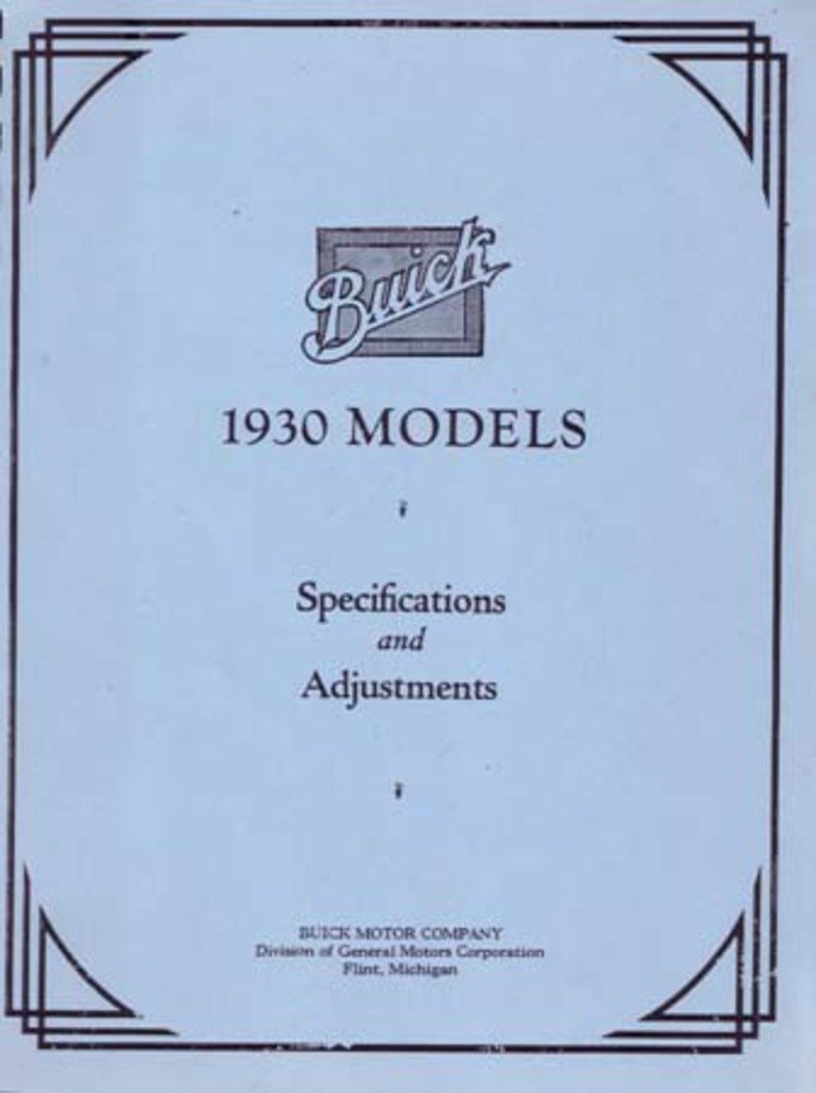 bishko automotive literature 1930 Buick Shop Service Repair Manual Book Engine Drivetrain Electrical OEM