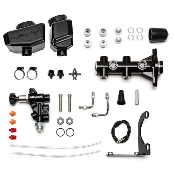 Wilwood 261-16962-BK Remote Tandem M/C Kit, 1 In Bore, Black