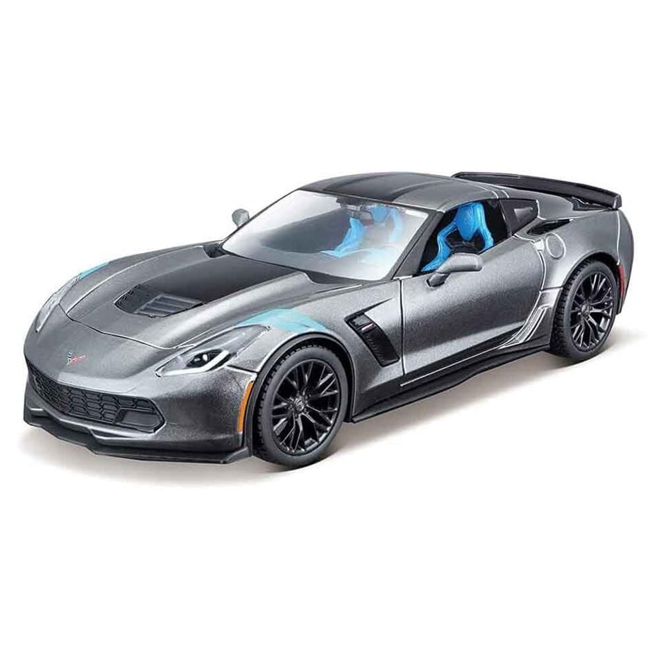 Maisto 1:24 Assembly Line 2017 Chevrolet Corvette Grand Sport - Grey