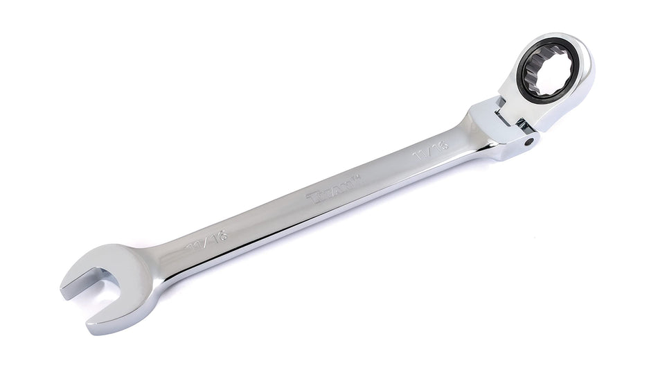 Titan 12908 11/16-Inch 12-Point 72-Tooth Flex-Head Ratcheting Combination Wrench