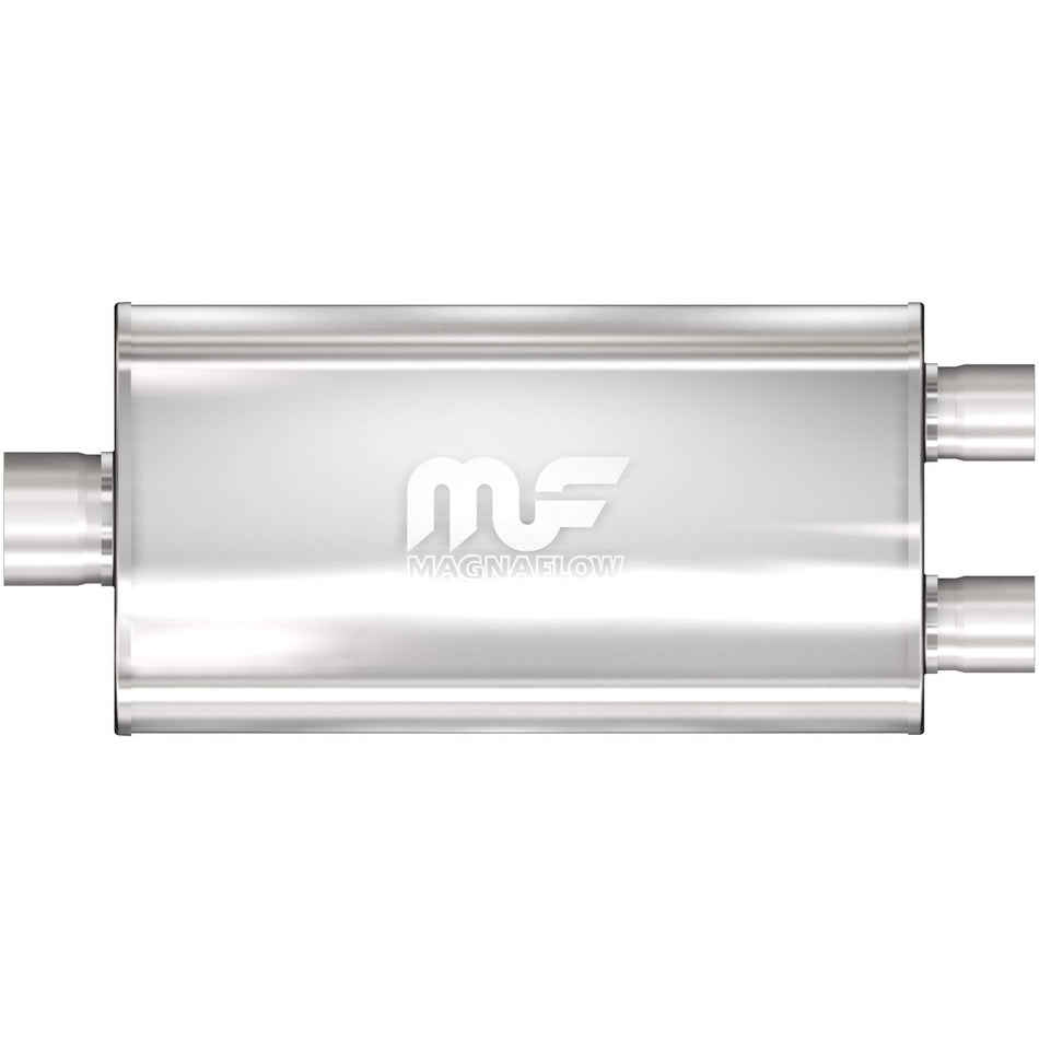 MagnaFlow Performance Muffler 12594: 4/3 Inlet/Outlet, Universal Fit, Stainless Steel