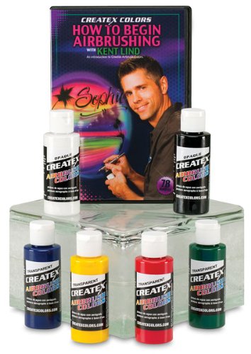 AIRBRUSH KIT/6 2OZ W/DVD