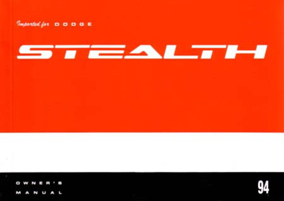 bishko automotive literature 1994 Dodge Stealth Owners Manual User Guide Reference Operator Book Fuses Fluids