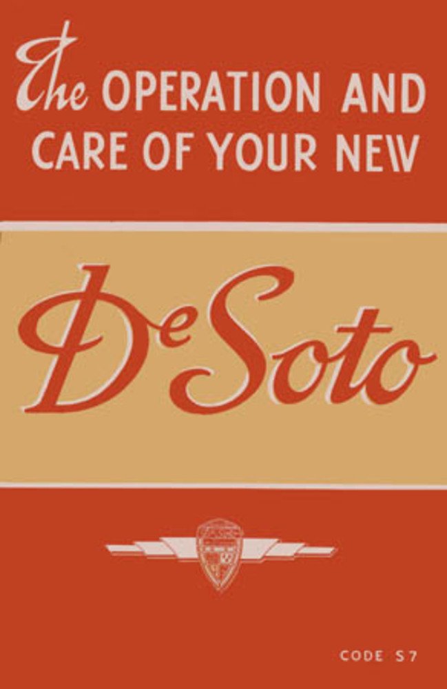 bishko automotive literature 1940 DeSoto S-7 S7 S 7 Owners Manual User Guide Reference Operator Book Fuses