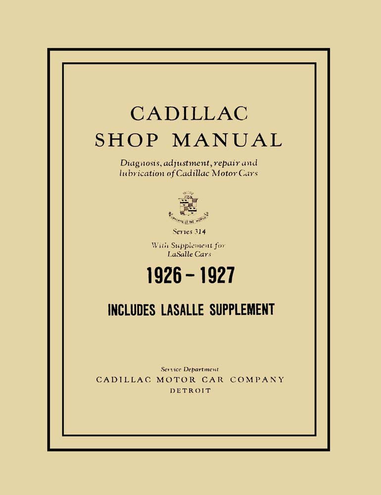 bishko automotive literature 1926 1927 Cadillac Lasalle Shop Service Repair Manual Book Engine Wiring OEM