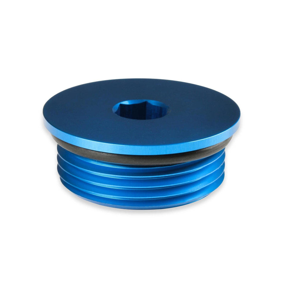 Earl's -16An Low Profile Port Plug, Blue