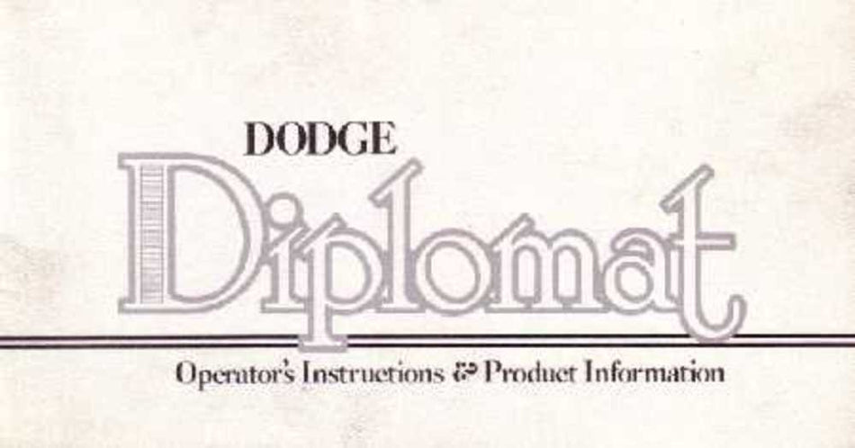 bishko automotive literature 1977 Dodge Diplomat Owners Manual User Guide Reference Operator Book Fuses
