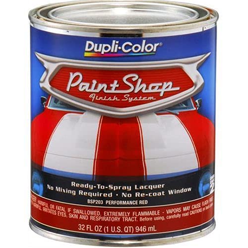 Dupli-Color Paint Shop Finish System Base Coat Performance Red 32 Oz. Quart - Lot of 2