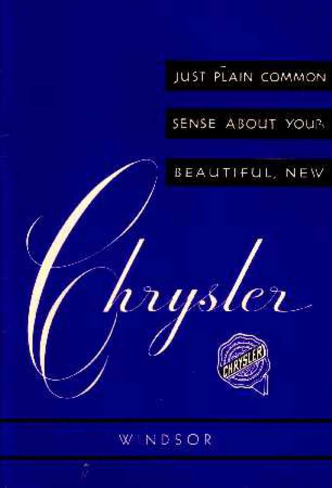 bishko automotive literature 1951 1952 Chrysler Windsor Owners Manual User Guide Reference Operator Book Fuse