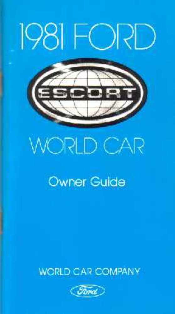 bishko automotive literature 1981 Ford Escort Owners Manual User Guide Reference Operator Book Fuses Fluids