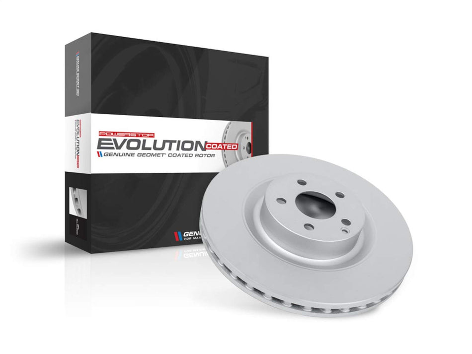 Power Stop EBR1459EVC Rear Evolution Genuine Geometu00ae Coated Brake Rotor