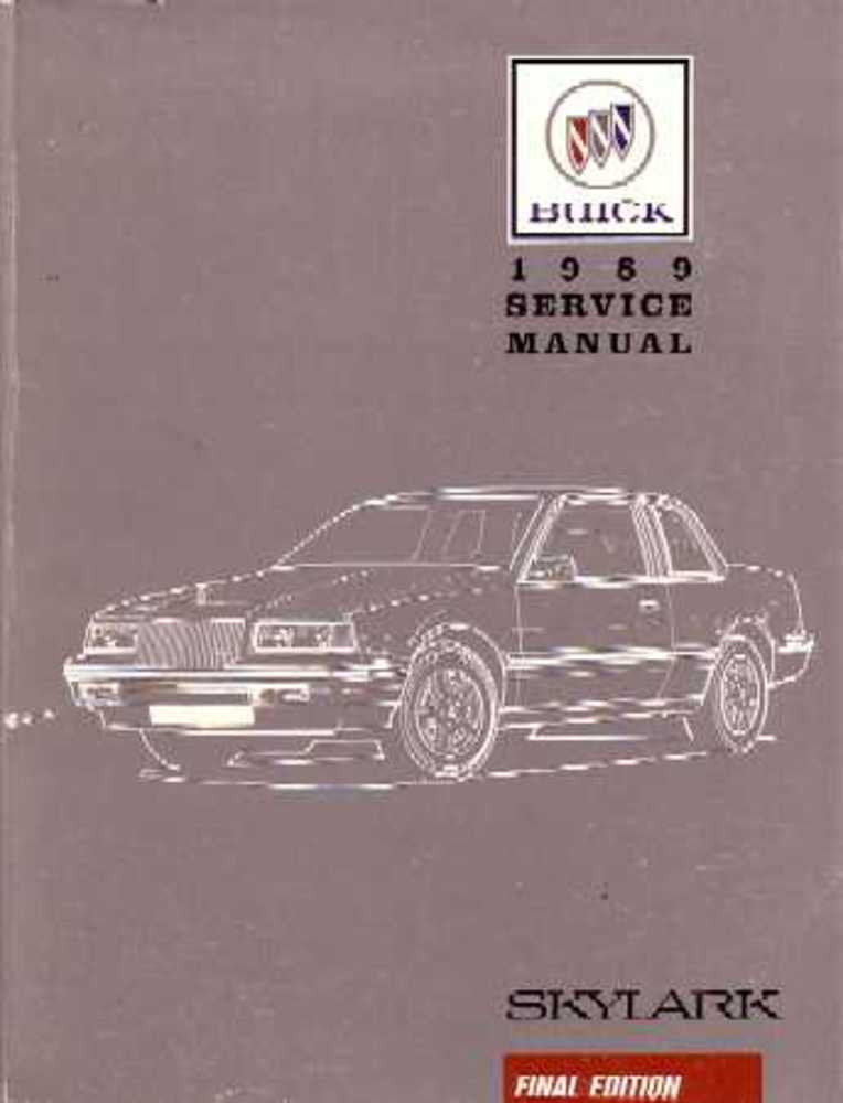 bishko automotive literature 1989 Buick Skylark Service Shop Service Repair Manual Engine Drivetrain