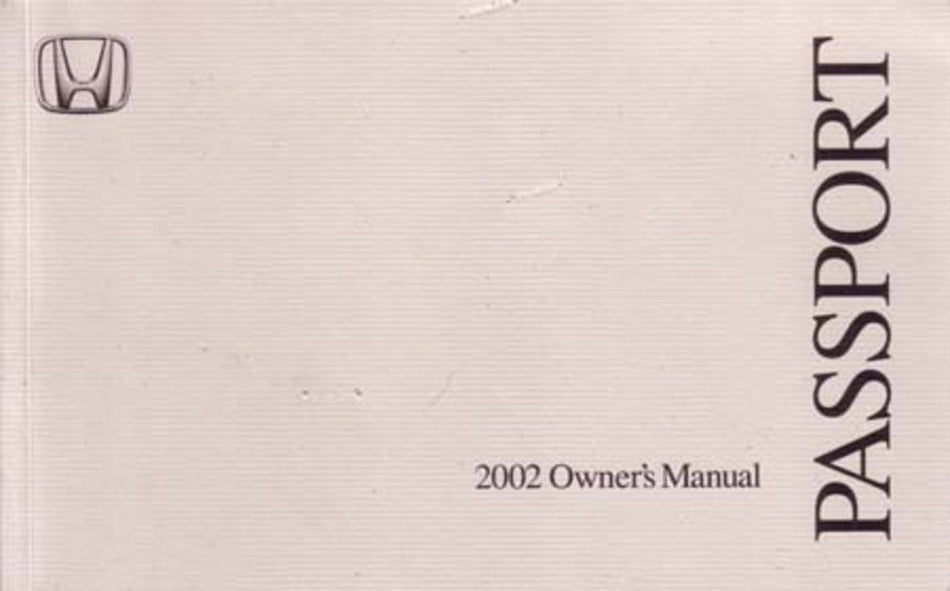 bishko automotive literature 2002 Honda Passport Owners Manual User Guide Reference Operator Book Fuses