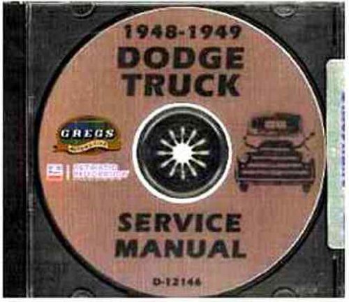 bishko automotive literature 1948 1949 Dodge Pickup Truck Shop Service Repair Manual CD Engine Electrical