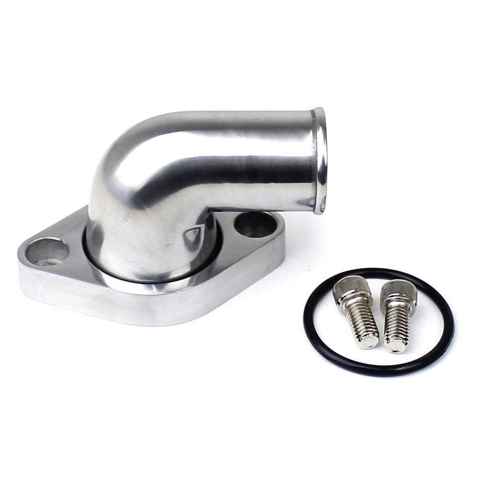 PCE by Speedmaster PCE191.1008 Fits Chevy SBC 350 90 Degree Swivel Aluminum Thermostat Housing Water Neck Polished