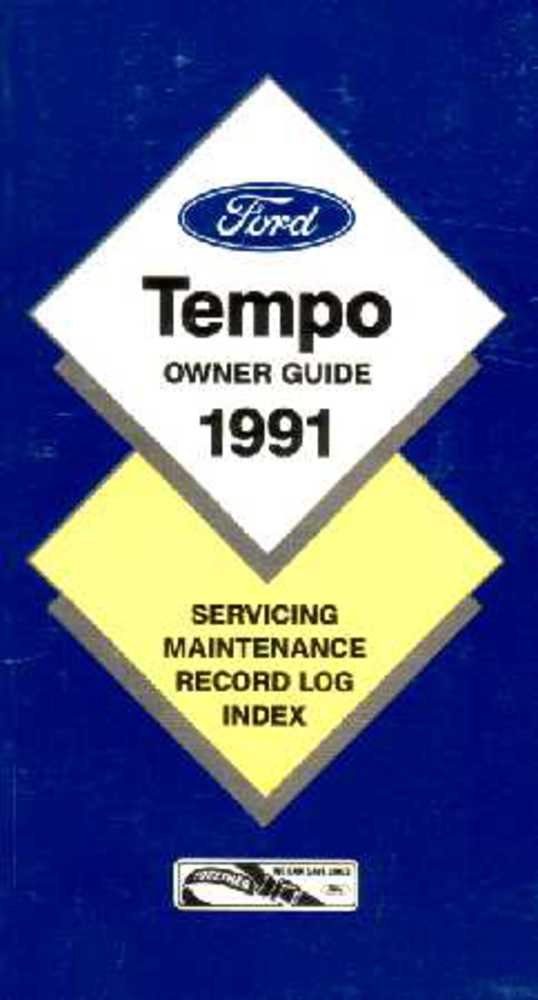bishko automotive literature 1991 Ford Tempo Owners Manual User Guide Reference Operator Book Fuses Fluids