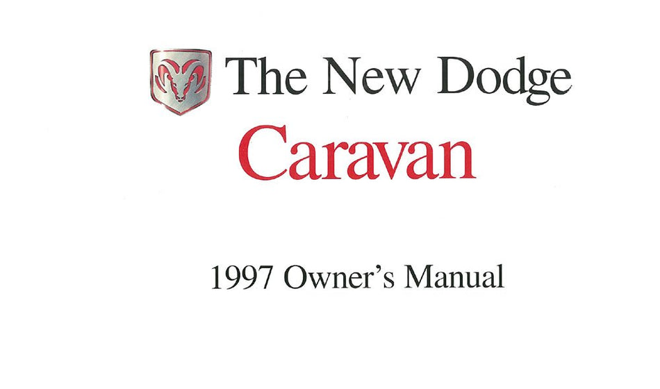 bishko automotive literature 1997 Dodge Caravan Minivan Owners Manual User Guide Reference Operator Book