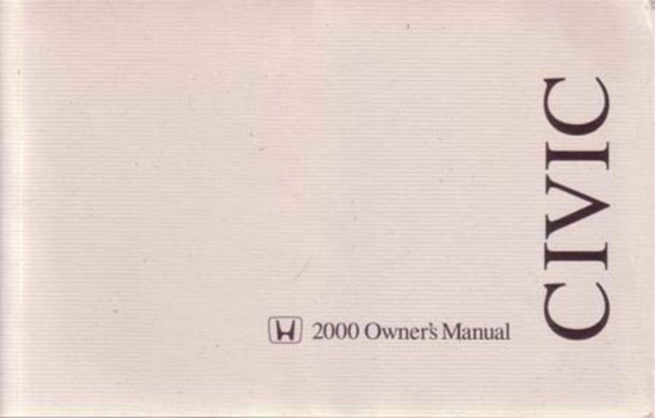 bishko automotive literature 2000 Honda Civic Hatchback Owners Manual User Guide Reference Operator Book