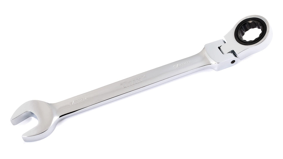 Titan 12814 14mm 12-Point 72-Tooth Flex-Head Ratcheting Combination Wrench