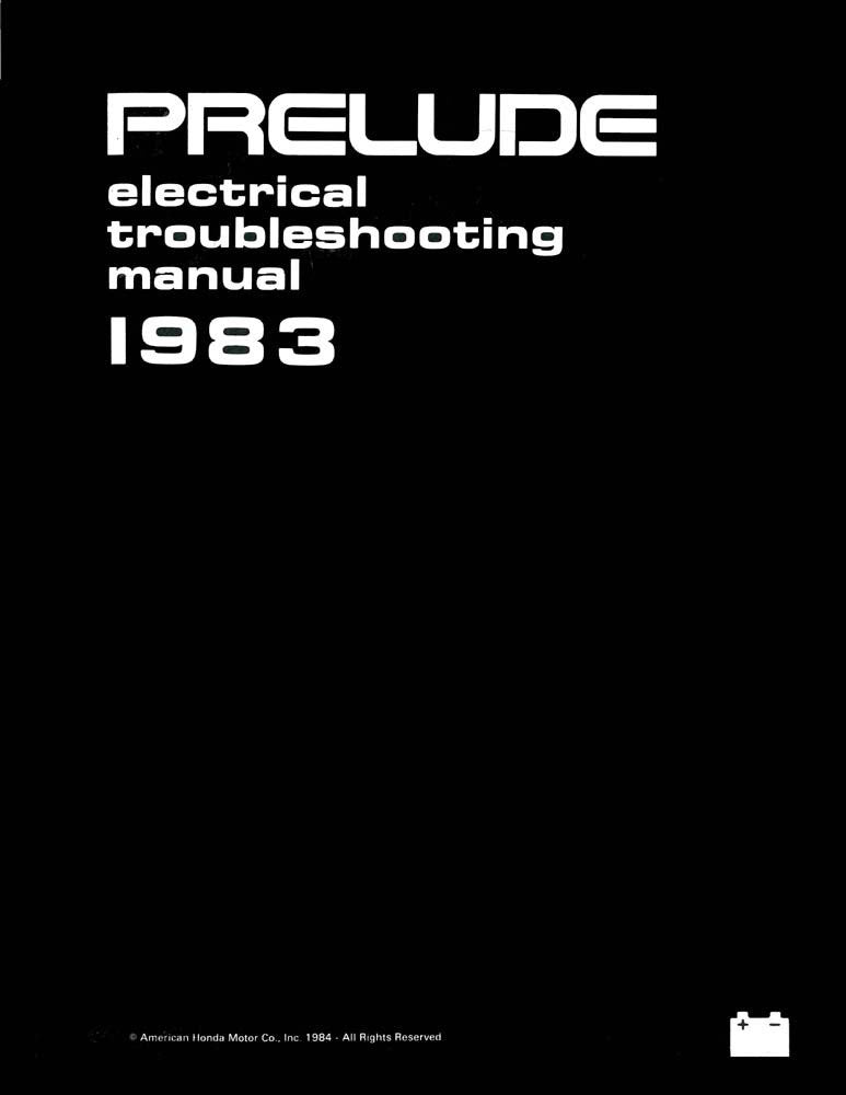 bishko automotive literature - Electrical Troubleshooting Diagnostic Procedures Manual OEM for The 1983 Honda Prelude