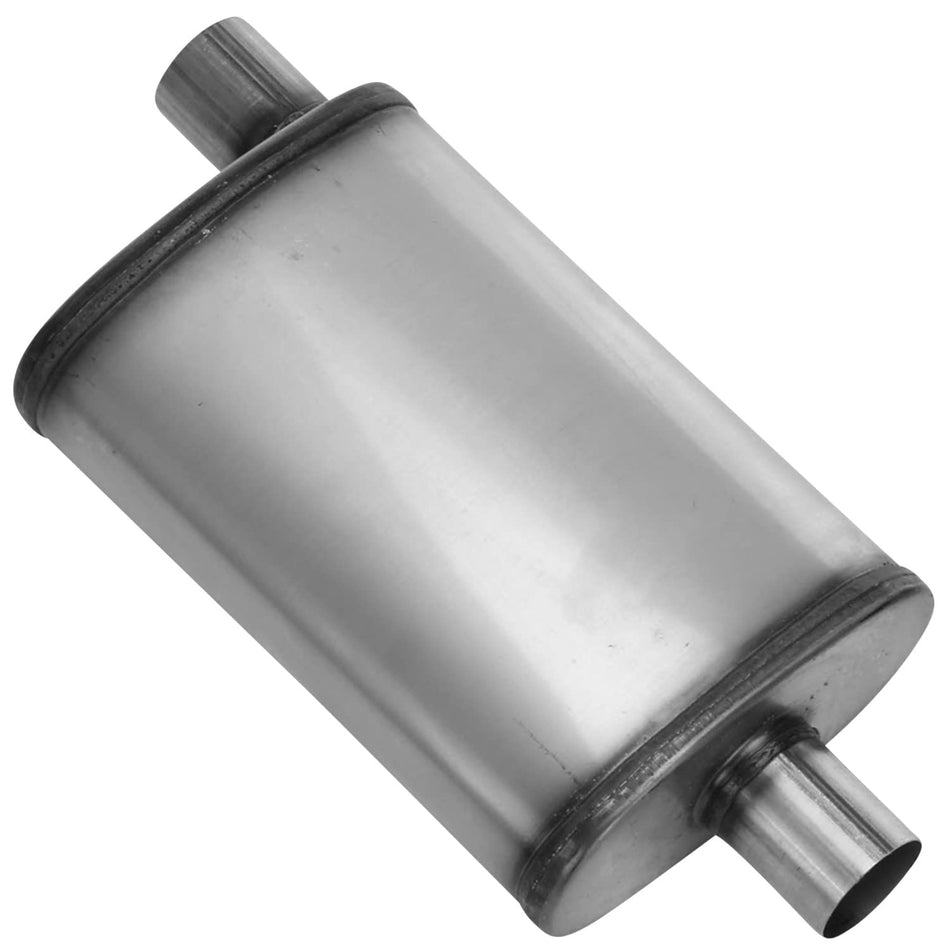 nobrandname SA1225 Muffler - Cherry Bomb Salute Reversible Oval Body - H4 X W9 X L14 20 OAL 2-1/4 O/C Muffler - Cherry Bomb Salute