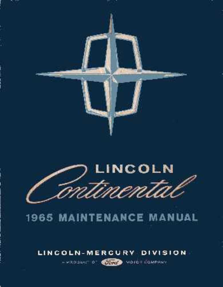 bishko automotive literature 1965 Lincoln Continental Service Repair Manual Engine Drivetrian Electrical