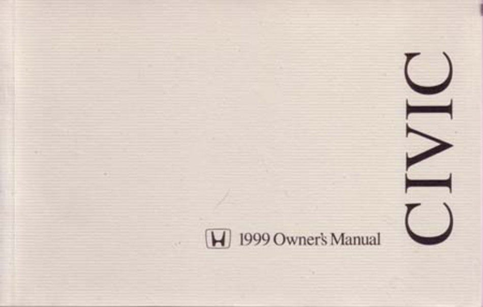 bishko automotive literature 1999 Honda Civic Sedan Owners Manual User Guide Reference Operator Book Fuses