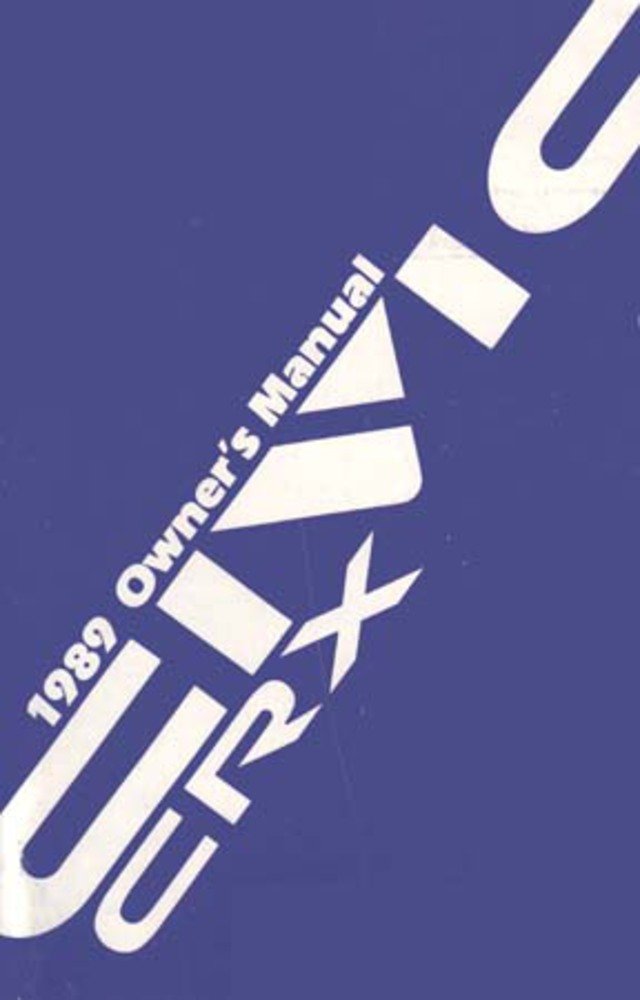 bishko automotive literature 1989 Honda Civic CRX Owners Manual User Guide Reference Operator Book Fuses