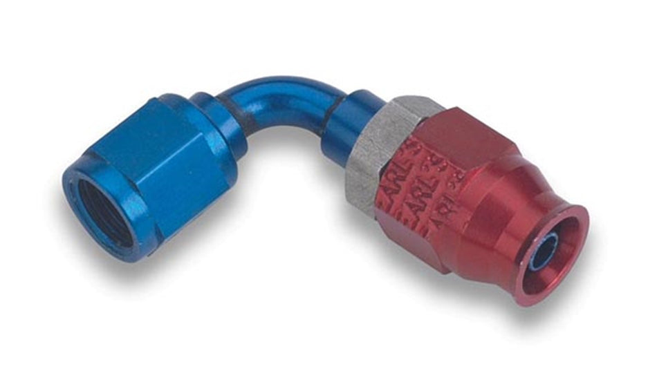 Earl's 609293ERLP Hose End (609293ERLP - #3 SS 90 Deg TFE)
