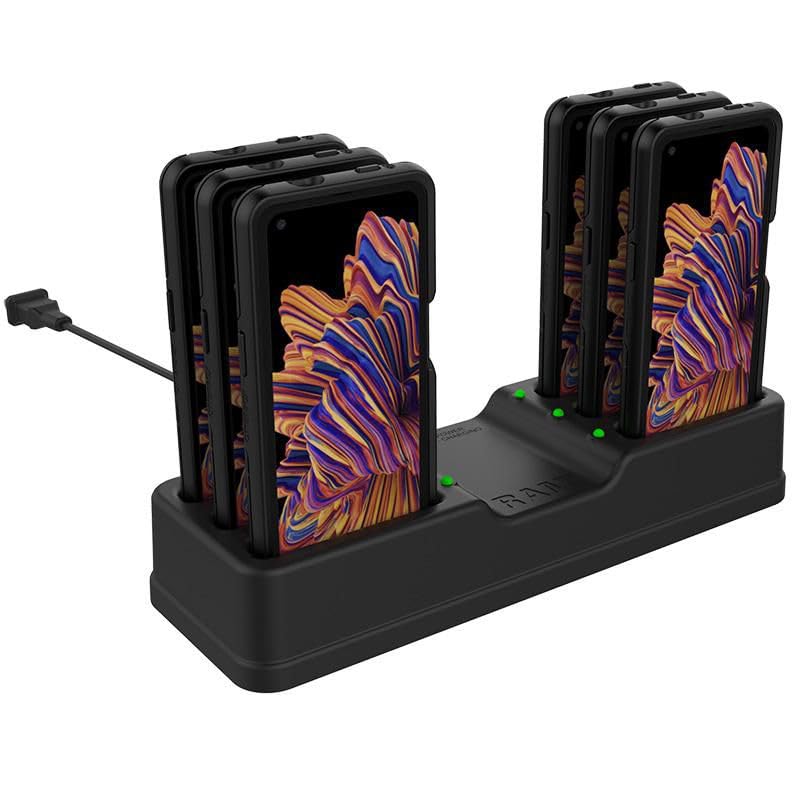 RAM������ 6-Port Charging Dock for Samsung XCover Pro with OtterBox uniVERSE