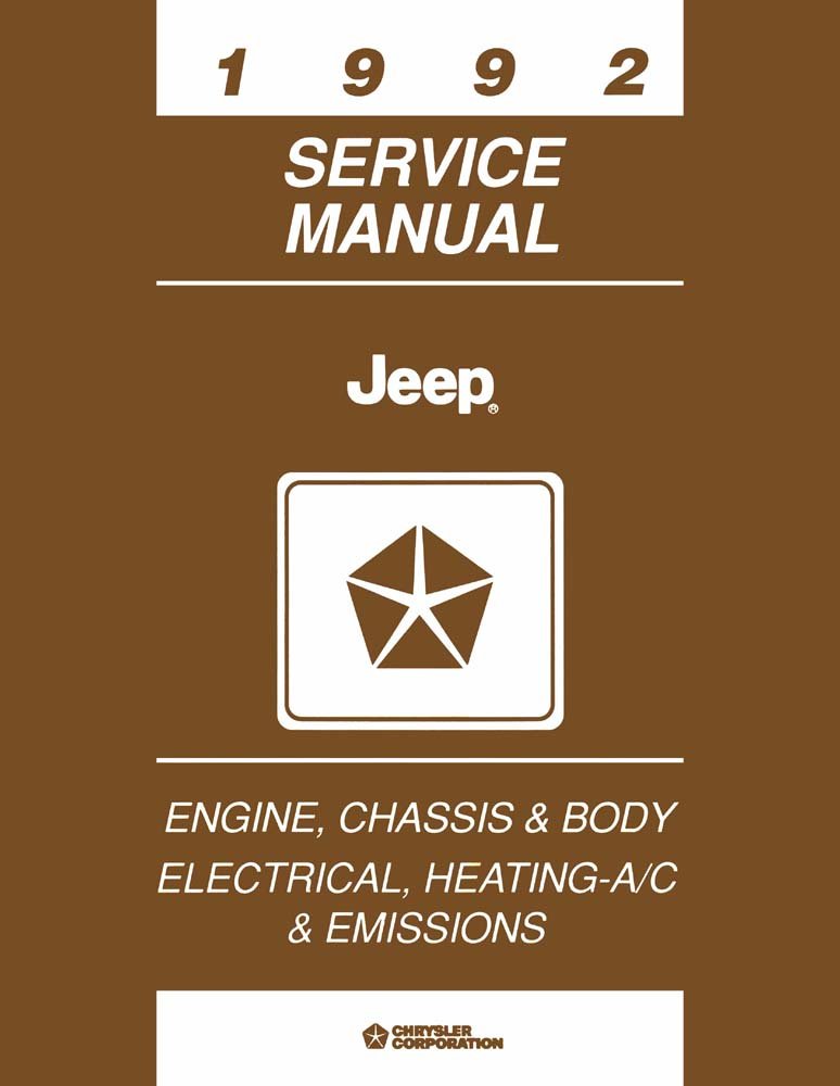 bishko automotive literature 1991 Jeep Cherokee Comanche Wrangler Shop Service Repair Manual Book Engine OEM