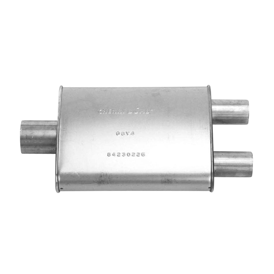 Cherry Bomb 16835CB - Turbo Classic Steel Oval Gray Exhaust Muffler (3 Center ID, 2.25 Dual OD, 14 Length)