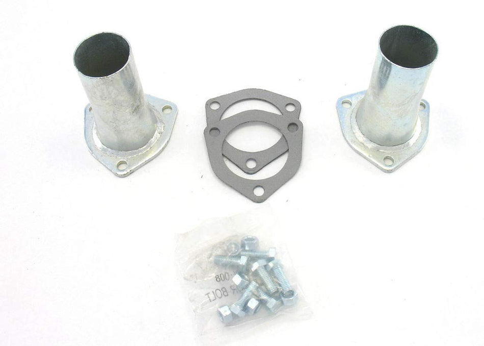 Patriot Exhaust PEPH7250 2.5 in. Inlet to 2 in. Outlet Collector Reducer with 3-Bolt Flange Gaskets, Zinc Oxide - Pack of 2