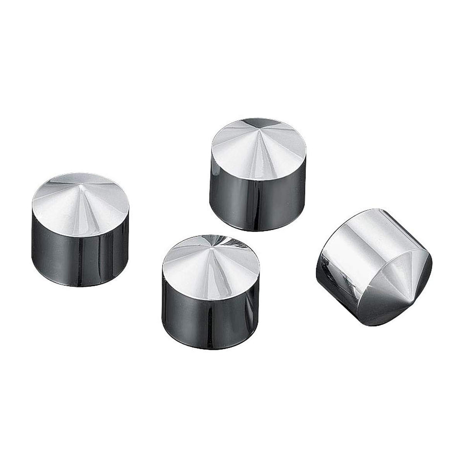 Kuryakyn 8372 Motorcycle Accent Accessory: Peaked Rocker Box Bolt Cover Caps for 1999-2019 Harley-Davidson Motorcycles, Chrome, Pack of 4 , black