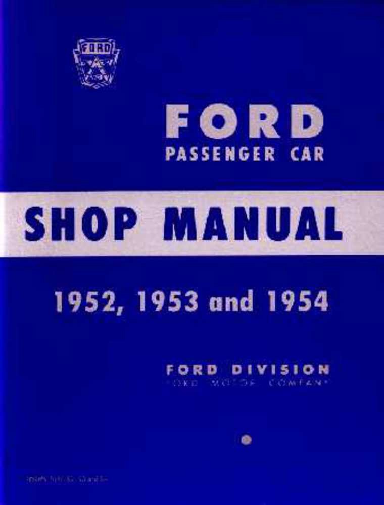 bishko automotive literature 1952 1953 1954 Ford Fairlane T-Bird Shop Service Repair Manual Book Engine