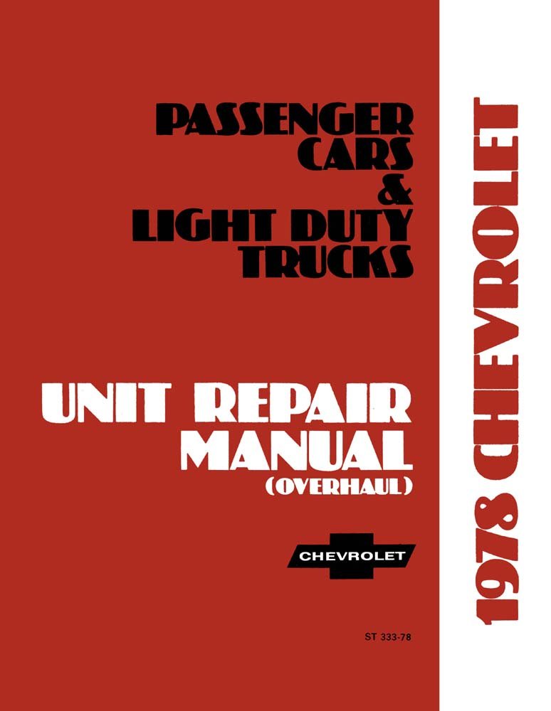bishko automotive literature 1978 Chevrolet Car Truck Unit Repair Overhaul Rebuild Manual Factory OEM