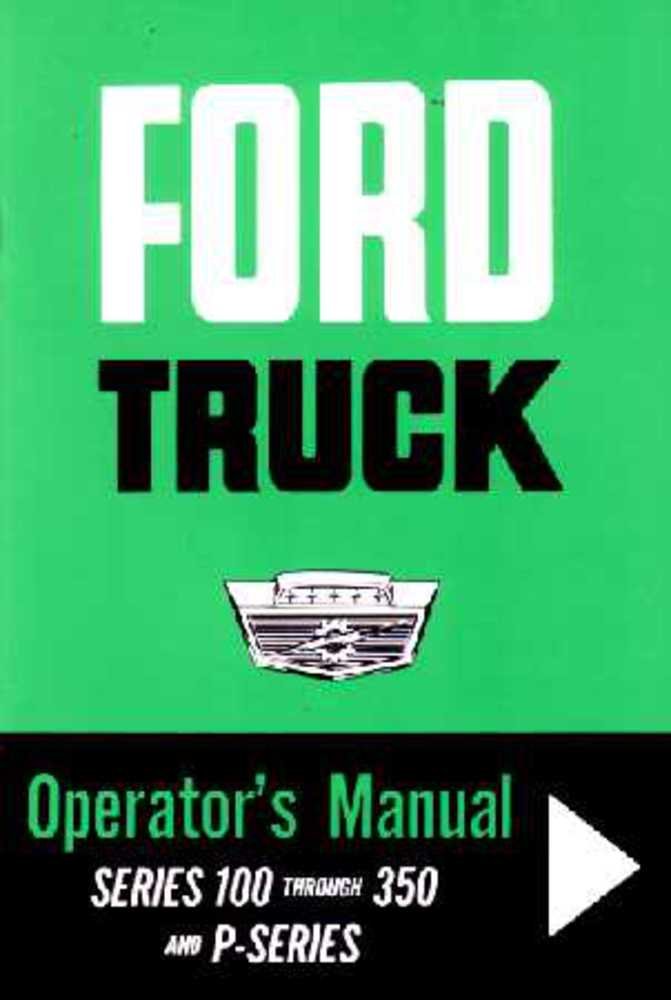 bishko automotive literature 1964 Ford F-100 to F-350 P Series Truck Owners Manual User Guide Operator Book