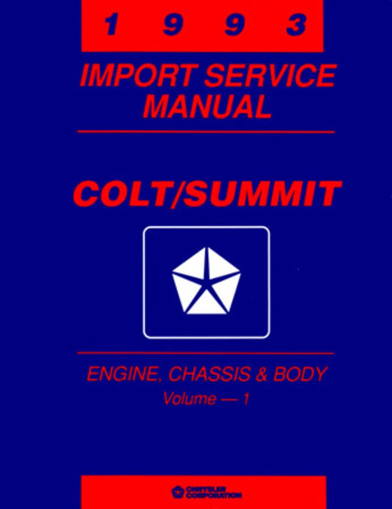 bishko automotive literature 1993 Dodge Colt Shop Service Repair Manual Book Engine Drivetrain Electrical OEM