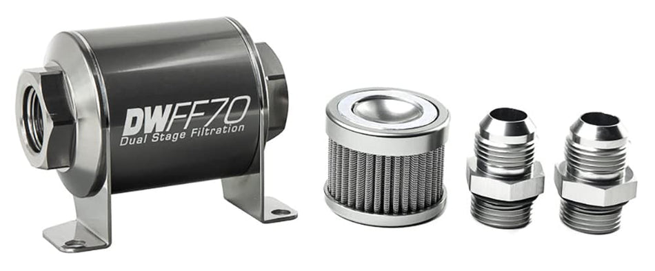 DeatschWerks - in-line Fuel Filter and housing kit (8-03-070-100K-10)