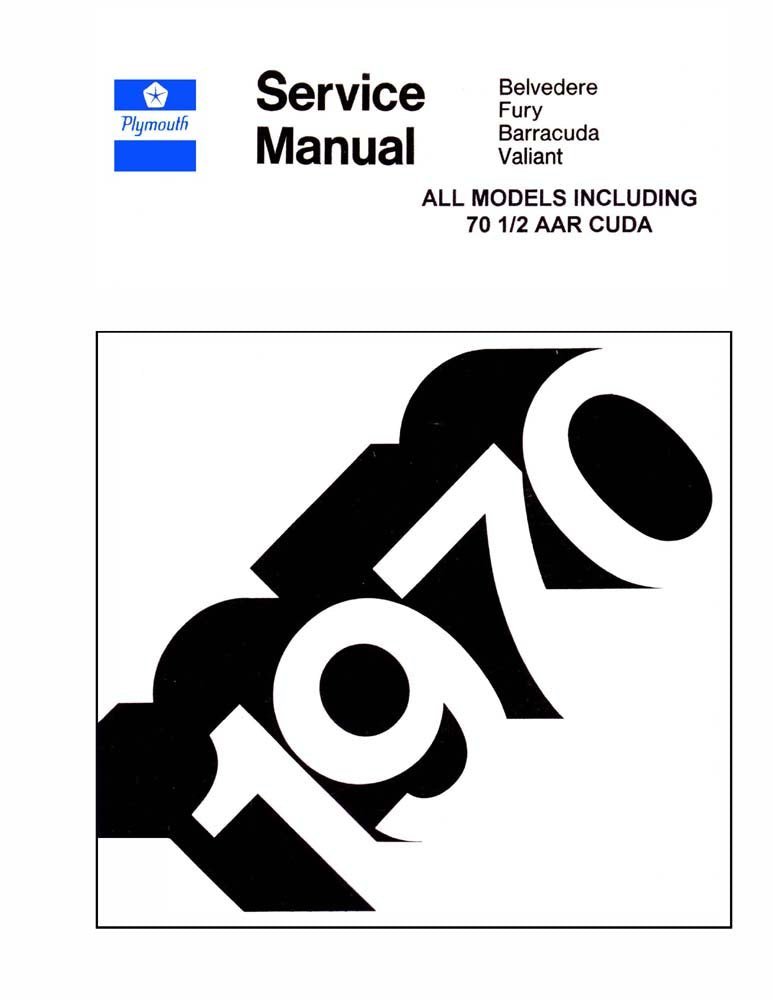 bishko automotive literature 1970 Plymouth Barracuda Belvedere Road Runner Shop Service Repair Manual Factory